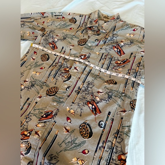VTG 90s Natural Issue Men's Button Up Fishing Shirt XL All Over Print. - Picture 3 of 12